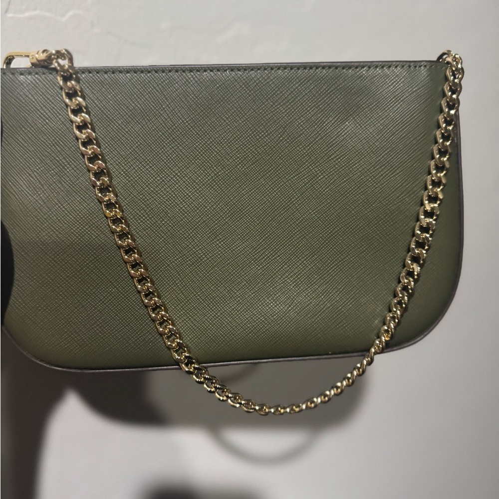 Elegant Olive Green Chain Shoulder Bag